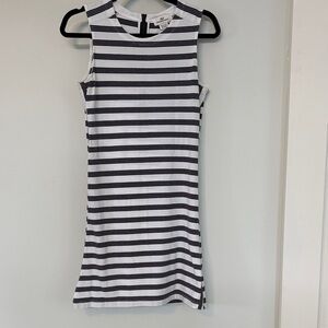 Vineyard Vines Black and White Striped Mini Dress